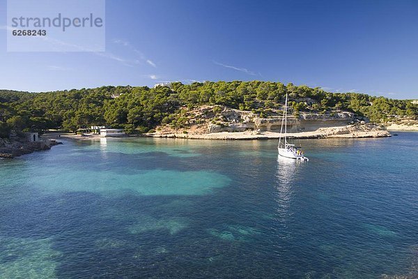 nahe Wasser Europa Eingang Ansicht Mallorca türkis Balearen Balearische Inseln Spanien