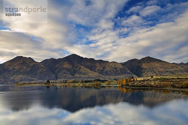 nebeneinander  neben  Seite an Seite  Farbe  Farben  Berg  See  Herbst  Pazifischer Ozean  Pazifik  Stiller Ozean  Großer Ozean  neuseeländische Südinsel  Neuseeland  Otago  Wanaka