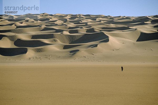 Wüste  Figur  Sahara  Fokus auf den Vordergrund  Fokus auf dem Vordergrund  Einsamkeit  Afrika  Algerien