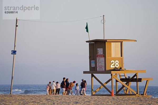 Lifeguard Tower on Newport Beach  Orange County  California  United States of America  North America