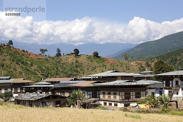 nahe  klein  Tal  Beschluss  Himalaya  Asien  Bhutan  Punakha