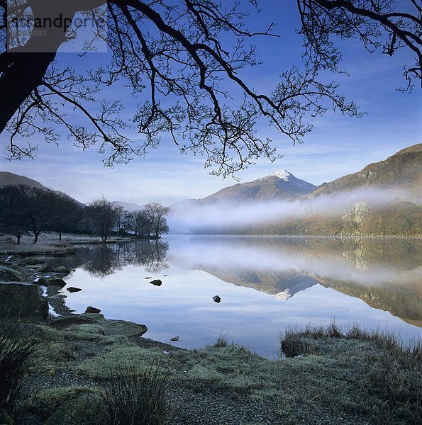 Europa  Großbritannien  über  Dunst  Snowdon  Wales