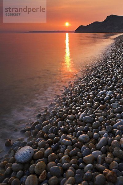 Wasserrand  Europa  Sonnenuntergang  Großbritannien  über  UNESCO-Welterbe  Dorset  England
