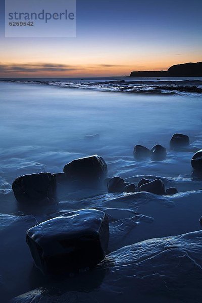 Europa  Strand  Abend  Großbritannien  spät  UNESCO-Welterbe  Bucht  Dorset  England