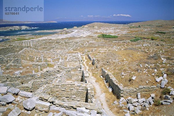 Ruine Insel Heiligkeit Kykladen Delos Griechenland