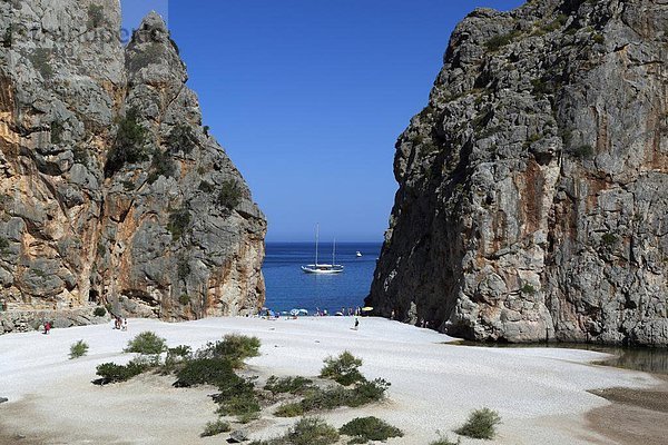 Platja de Torrent de Pareis  Sa Calobra  Mallorca (Majorca)  Balearic Islands  Spain  Mediterranean  Europe