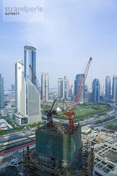 bauen  Hochhaus  Asien  Ortsteil  modern  neu  Pudong  Shanghai