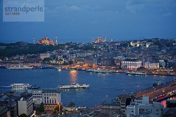 Skyline Skylines Europa über Brücke Ansicht Türkei Goldenes Horn Istanbul