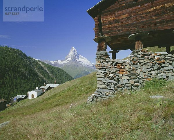 Europa Berg Matterhorn Westalpen Schweiz Schweizer Alpen