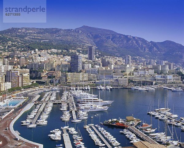 Hafen  Europa  über  Großstadt  Ansicht  Cote d Azur  Monaco  Monte Carlo