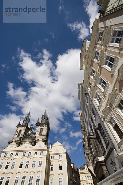 Prag  Hauptstadt  Europa  Kirche  Kirchturm  Tschechische Republik  Tschechien  Altstadt  Tyn