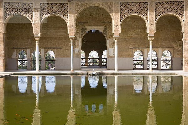 Portikus  Europa  Ruhe  Spiegelung  UNESCO-Welterbe  Alhambra  Granada  Spanien