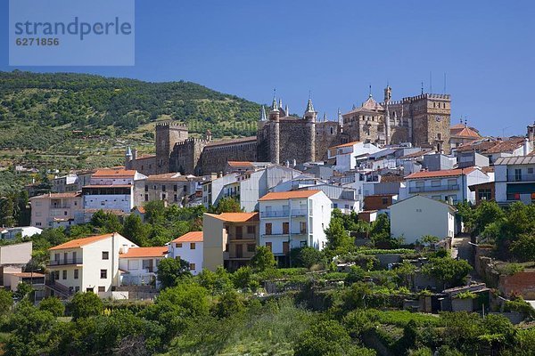 Europa  Tal  Dorf  Ansicht  Natürlichkeit  Caceres  Extremadura  Spanien
