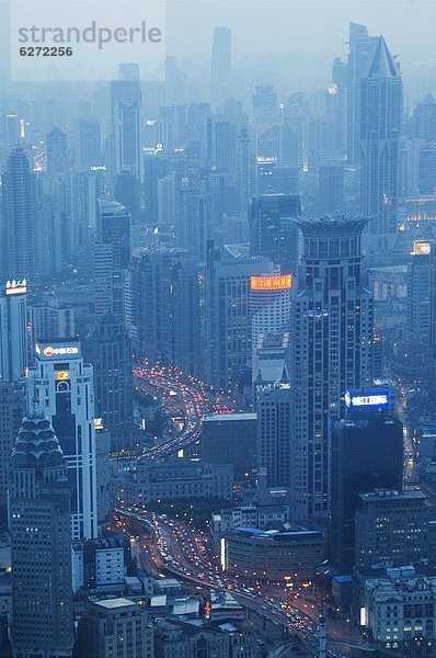 führen  Auto  folgen  Beleuchtung  Licht  Gebäude  Asien  Shanghai
