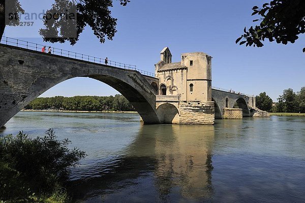 Frankreich  Europa  Fluss  Heiligtum  Provence - Alpes-Cote d Azur  UNESCO-Welterbe  Avignon  Rhone