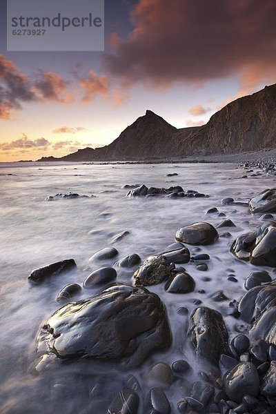 Europa  Strand  Sonnenuntergang  Großbritannien  Mühle  über  North Devon  England