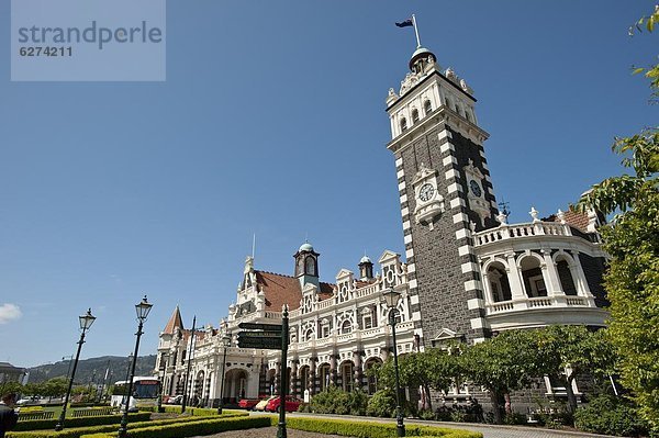 Bahnhof  Pazifischer Ozean  Pazifik  Stiller Ozean  Großer Ozean  neuseeländische Südinsel  Dunedin  Neuseeland  Otago