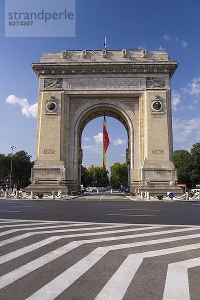 Bukarest  Hauptstadt  Europa  Brücke  Fahne  rumänisch  Rumänien