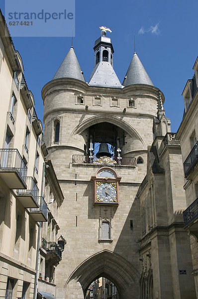 Uhrturm  Grosse Cloche  Bordeaux  Frankreich  Europa