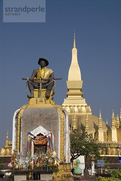 Vientiane  Hauptstadt  Hintergrund  Statue  König - Monarchie  Südostasien  Vietnam  Asien  Laos