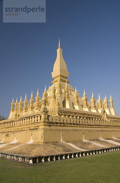 Pha  die Luang  Vientiane  Laos  Indochina  Südostasien  Asien