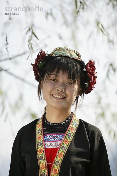 Frau  Berg  jung  Ethnisches Erscheinungsbild  Asien  Volksstamm  Stamm  Yangshuo