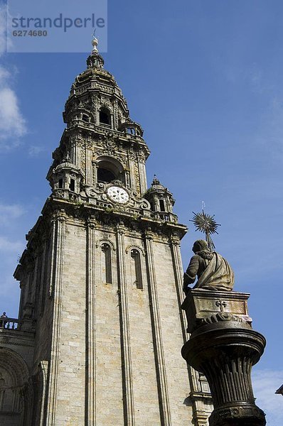 Europa  Kathedrale  Stadtplatz  Ansicht  UNESCO-Welterbe  Galicien  Santiago de Compostela  Spanien