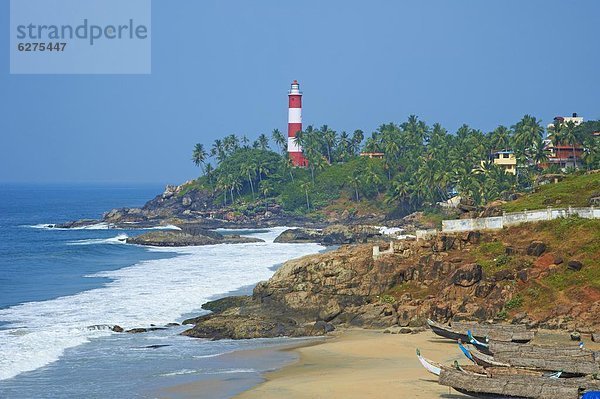 nahe  Hafen  Leuchtturm  angeln  Asien  Indien  Kerala