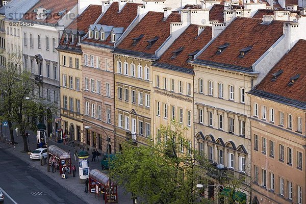 Warschau Hauptstadt Europa blicken Gebäude Stadt bunt alt Polen