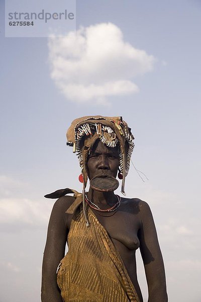 Frau  Teller  Afrika  Lehm  Äthiopien