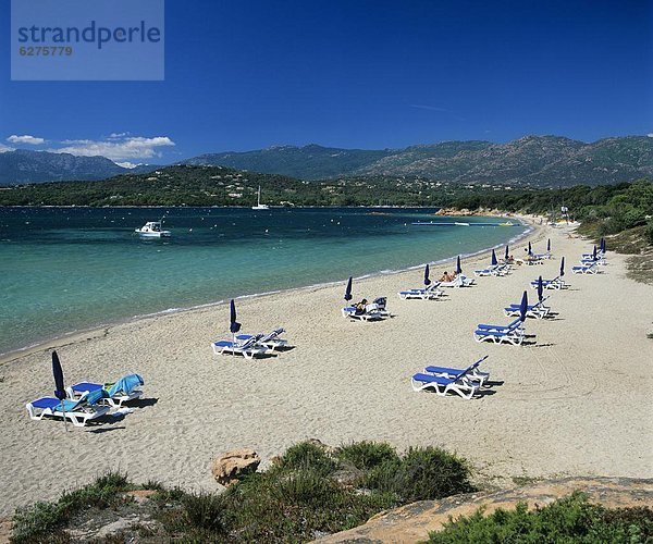 Beach view  Cala Rossa  South East Corsica  Corsica  France  Mediterranean  Europe