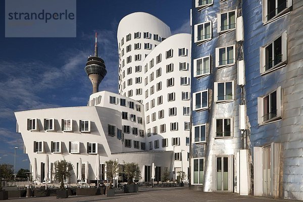 Europa  Gebäude  Hintergrund  Büro  Düsseldorf  Deutschland  Rheinturm