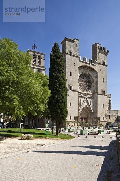 Frankreich  Europa  Kathedrale  Fassade  frontal  Beziers  Languedoc-Roussillon