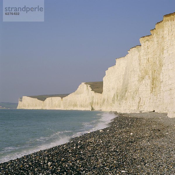 Strand  Schwester  Großbritannien  Steilküste  7  sieben  Kreide  East Sussex  England