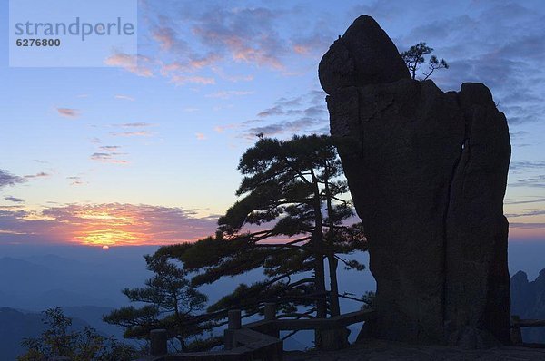 Berg  gelb  China  Anhui  UNESCO-Welterbe  Asien