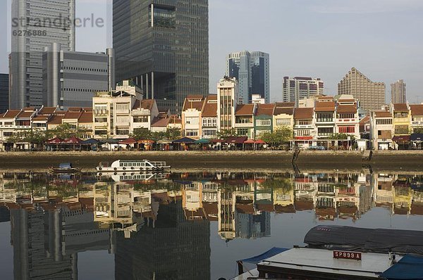 hinter  Finanzen  Boot  Fluss  Kai  Ortsteil  Singapur  Südostasien