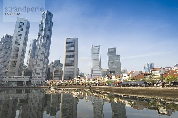 hinter  Finanzen  Boot  Fluss  Kai  Ortsteil  Singapur  Südostasien