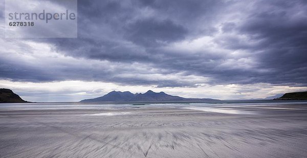 Europa  Abend  Großbritannien  früh  Ansicht  Bucht  Rum  Schottland