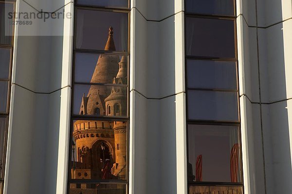Budapest  Hauptstadt  Europa  Fenster  Hotel  Spiegelung  Bastion  Ungarn