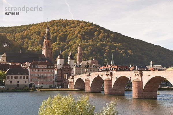 Europa  Stadt  Brücke  Baden-Württemberg  Deutschland  Heidelberg  alt