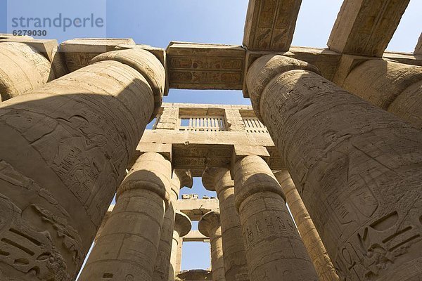 Nordafrika  Halle  groß  großes  großer  große  großen  UNESCO-Welterbe  Afrika  Ägypten  Karnak