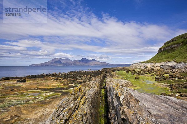 entfernt  Europa  Großbritannien  Basalt  Deich  Rum  Schottland