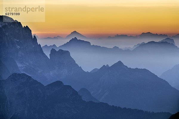 Europa  Sonnenuntergang  über  Alpen  Slowenien