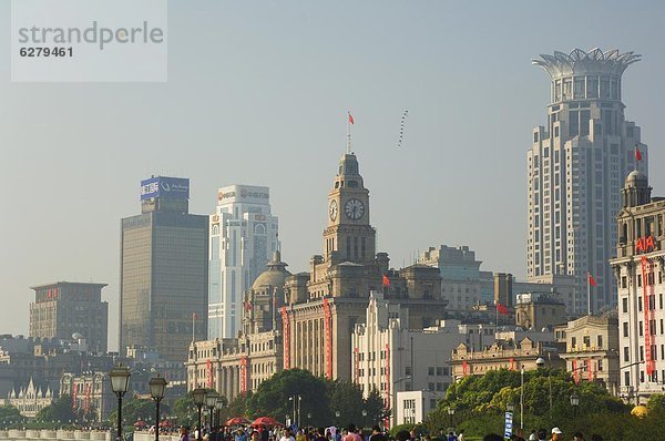 Der Bund  Huangpu District  Shanghai  China  Asien