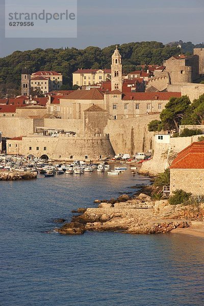 Europa  Morgen  Beleuchtung  Licht  Stadt  früh  UNESCO-Welterbe  Kroatien  Dubrovnik  alt