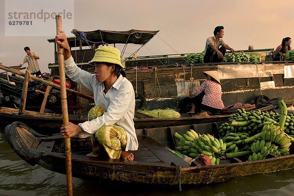 Cai klingelte Schwimmender Markt im Mekong-Delta  Can Tho  Vietnam  Indochina  Südostasien  Asien