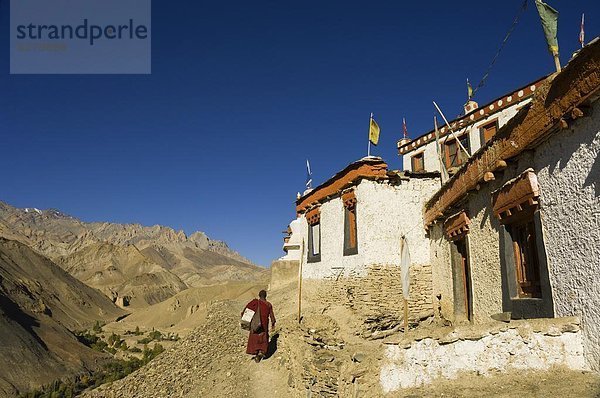 gehen Nostalgie Asien Indien Ladakh Kloster Mönch