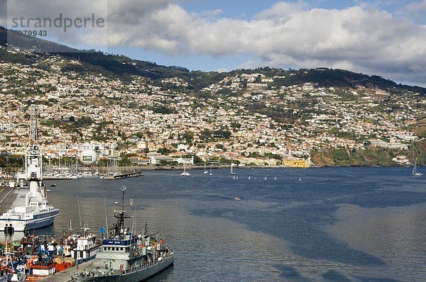 Hafen  Europa  Ansicht  Atlantischer Ozean  Atlantik  Funchal  Madeira  Portugal