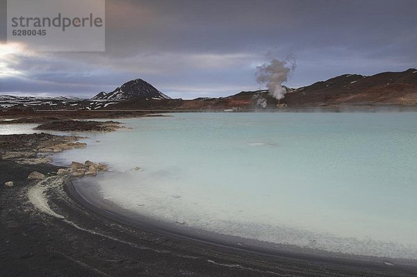 Bjarnaflag Geothermie Station und Kieselgur Fabrik  Reykjahlid Dorf  Lake Myvatn  Nord-Bereich  Island  Polarregionen