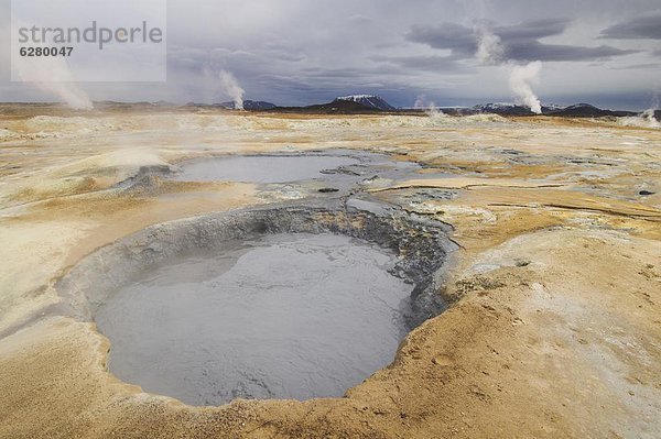 Namaskard Thermalbereich  Hverarond  in der Nähe von Lake Myvatn  Bereich Nord  Island  Polarregionen